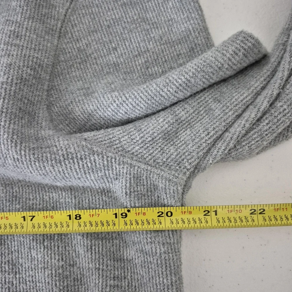 Banana Republic Henley Hoodie Pullover Mens Medium Gray Button Sweatshirt Pocket